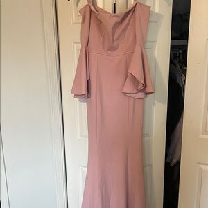 Fashion Nova Blush One Shoulder Dress